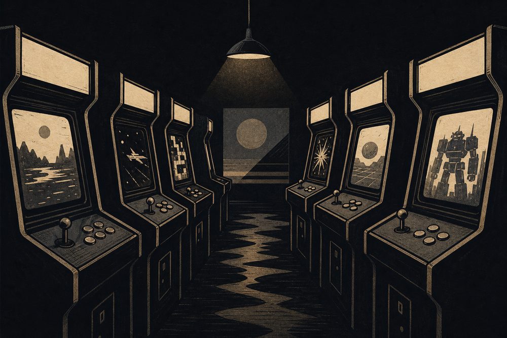 ゲームタウンのイメージイラスト（AI生成イラスト）