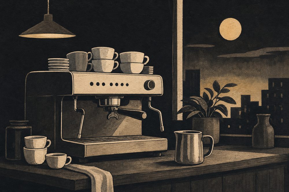 スターバックスコーヒーのイメージイラスト（AI生成イラスト）