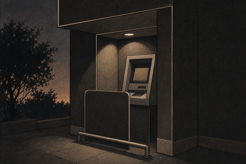 常陽銀行ATMのイメージイラスト（AI生成イラスト）